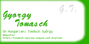 gyorgy tomasch business card