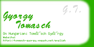 gyorgy tomasch business card